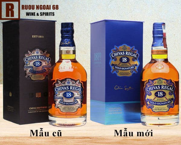 Rượu Chivas 18 YO 7 Chivas 18 năm mẫu cũ mẫu mới